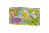 Puzzle - Goki Wooden Block Puzzle Safari 5 pcs. Drewniany - 57686