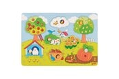 Puzzle - Goki Wooden Background Shape Puzzle in the Garden 8 pcs. Drewniany - 57473