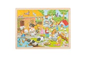 Puzzle - Goki Wooden Jigsaw Puzzle Petting Zoo 48 pcs. Drewniany - 57685