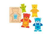 Puzzle - Goki Wooden Layer Puzzle Bear 5 pcs. Drewniany - 57449