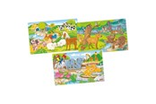 Puzzle - Goki Wooden Jigsaw Puzzle Animals Set of 3 Drewniany - 57377