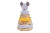 Zabawki dla niemowlat - Trixie Wooden Stacking Tower - Mrs. Mouse - 36-524