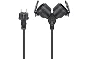 Kabel zasilajacy (zewnetrzny) - Pro Outdoor Double Extension Cable - Zasilanie CEE 7/7 - 5 m - Czarny - 4040849654343