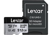 Karta pamięci - Lexar Professional Silver Plus MicroSD/SD - 205MB/s - 512GB - LMSSIPL512G-BNANG