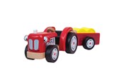 Zabawki dla niemowląt - Tidlo Wooden Tractor with Trailer - T0502