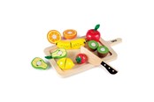 Zabawki drewniane - Tidlo Wooden Cutting Fruit Play Set 16 pieces. - T0216