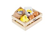Zabawki drewniane - Tidlo Wooden Eggs and Milk in a crate - T0103