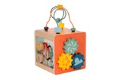 Zabawki dla niemowląt - Small Foot - Wooden Activity Cube Motor Skills Spiral Dino - 12618