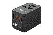Telefon - Adapter i Ladowarka - Verbatim UTA-05 Gan III Universal Travel Adapter 65W – 2x USB-C 2x USB-A - 32120
