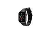 Smartwatch - akcesoria - Journey Leather Band for Apple Watch 42/44/45mm - Black - J01AWBBL