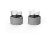 Dekoracje - Tenderflame Breeze 10 2-Pack Grey Ceramic - TF-600057