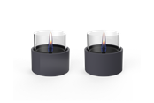 Dekoracje - Tenderflame Breeze 10 2-Pack Black Ceramic - TF-600056