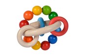 Zabawki dla niemowlat - Eichhorn Baby Wooden Gripping Ring 3D - 100017040