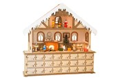 Zabawki drewniane - Small Foot Wooden Advent Calendar Living Room with Lights - 10546