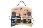 Zabawki dla niemowlat - Small Foot Wooden Activity Board Rotation and Locks - 12392