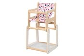 Lalki i akcesoria - Goki Wooden Doll Chair with Table 2in1 - 51483
