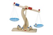Zabawa w kuchnie  i akcesoria - Goki Wooden Scale with Metal Weights - 51856