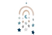 Zabawki dla niemowlat - Goki Wooden Baby Mobile Starry Sky Blue - 52876