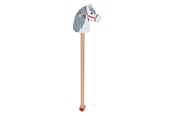 Lalka, mis i akcesoria - Goki Wooden Hobby Horse White with Gray Mane - 53807