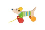 Zabawki dla niemowlat - Goki Wooden Pull Along Dog - 54878