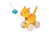 Zabawki dla niemowlat - Goki Wooden Pull Animal Kitten - 54896