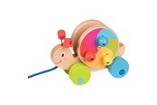 Zabawki dla niemowlat - Goki Wooden Pull Animal Snail - 54900