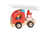 Zabawki dla niemowlat - Goki Wooden Fire Department Ladder Truck - 55789