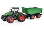 Zdalnie sterowane zabawki - Amewi RC Tractor with Tipping Trailer 1:24 RTR Green - 22635