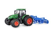 Zdalnie sterowane zabawki - Amewi RC Tractor with Cultivator 1:24 RTR Green - 22640