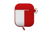Sluchawki, zestaw sluchawkowy - Puro APCASE1RED Silicon Case - AirPods 2016/19 - APCASE1RED