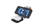 Telefon - Adapter i Ladowarka - FIXED MagFlex Alu 3in1 foldable wireless charger stand - FIXMFLE-AL-GR