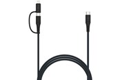 Kabel USB - FIXED 2in1 Combo 60W - USB-C <-> USB-C / Lightning - 2.0m - Czarny - FIXDB-CCL2-GR