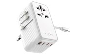 Telefon - Adapter i Ladowarka - FIXED Travel Charger USB-C/-A 85W EU/UK/USA/AUS - White - FIXCT85-4C1A
