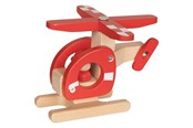 Zabawki drewniane - Goki Wooden Helicopter Red - 55904