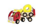 Zabawki drewniane - Goki Wooden Truck Low Loader - 55963