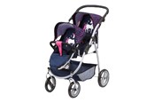 Lalka, mis i akcesoria - Bayer Design Twin Pram - Navy - 26554AA