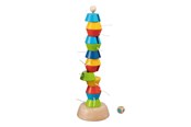 gry-planszowe-karciane-i-kosci - Goki Wooden Wobbling Tower Game 15 pcs. - 56752