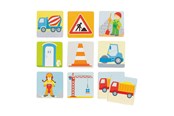 gry-planszowe-karciane-i-kosci - Goki Wooden Memo Game Construction Site 32 pcs. - 56761