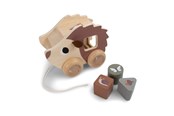 Zabawki dla niemowląt - Filibabba Pull Along Toy - Henning the Hedgehog with Shape Sorter - FI-03369
