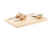 Zastawa stolowa - Kikkerland - Cheese Board And 3 Mouse Knives (CHS07) - CHS07