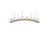 Zabawki dla niemowlat - Goki Wooden Birthday Train 10 pieces. - 60706