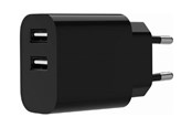 Telefon - Adapter i Ładowarka - Gembird Universal USB charger 2.4A 2-port - Black - TA-UC-2A12-01-BK