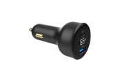 Telefon - Adapter i Ladowarka - Gembird Car Power Adapter with LCD display - USB Type-C PD - 65W - TA-UC-AC2PD65LCD-CAR-01