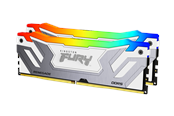 RAM - Kingston FURY Renegade RGB DDR5-8400 - 48GB - CUDIMM dla Intel - CL40 - Dual Channel (2 pcs) - Intel XMP - Biały z RGB - KF584CU40RWAK2-48