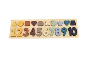 Zabawki dla niemowlat - Magni Puzzle with numbers and shapes - 3296