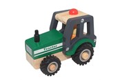 Zabawki drewniane - Magni Wooden Tractor with Rubber Wheels - 3895