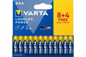 Bateria - VARTA Longlife Power AAA - 12-Pack (8+4) - 4903121772