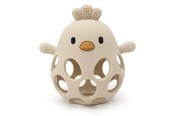 Zabawki dla niemowlat - Magni Teether ball with duckling in LFGB silicone - Beige - 5630