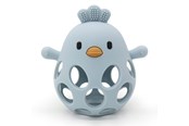 Zabawki dla niemowlat - Magni Teether ball with duckling in LFGB silicone - Blue - 5632