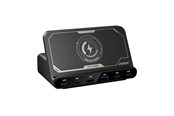 Telefon - Adapter i Ladowarka - BlitzWolf BW-S27 160W 2xUSB-A 4xUSB-C 15W wireless charger (black) - BW-S27